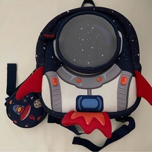 Rocket Astronaut Kids Backpack in Navy, Red, White